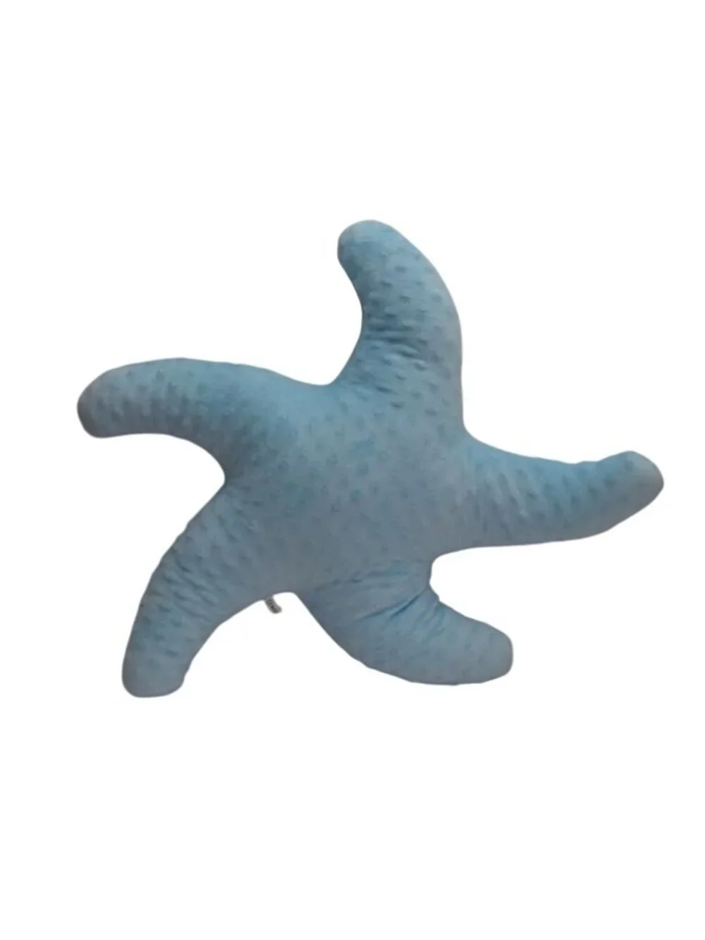 Starfish Shaped Plush Throw Pillow Baby Blue Textured 18 in